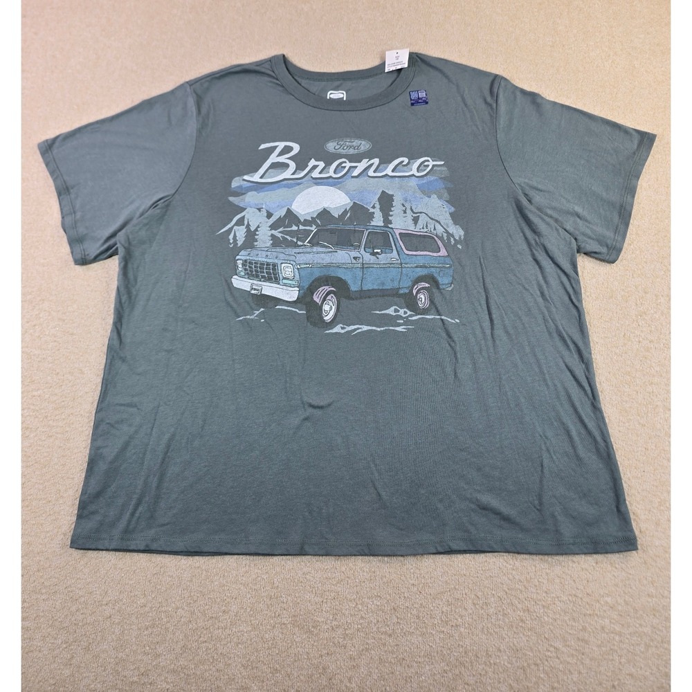 Ford Bronco Graphic T-Shirt Womens 1X Gray Official Licensed Tee